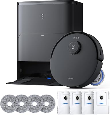 ECOVACS DEEBOT T30S Care Robot Aspirador y fregona, 11000Pa, tecnología ZeroTangle, Trapeador de borde adaptable TruEdge, lavado de fregona de agua caliente, autovaciado, autorecargable, levantamiento