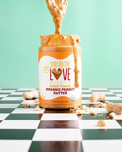 Miniatura 4 de Spread The Love NAKED CRUNCH - Mantequilla de maní orgánica (orgánica, totalmente natural, vegana, sin gluten, cremosa, tostada seca, sin sal