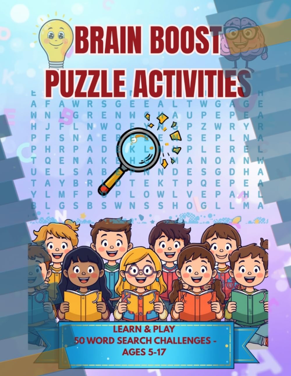 Brain Boost Puzzle Activities: 50 Word Search Challenges - Learn & Play