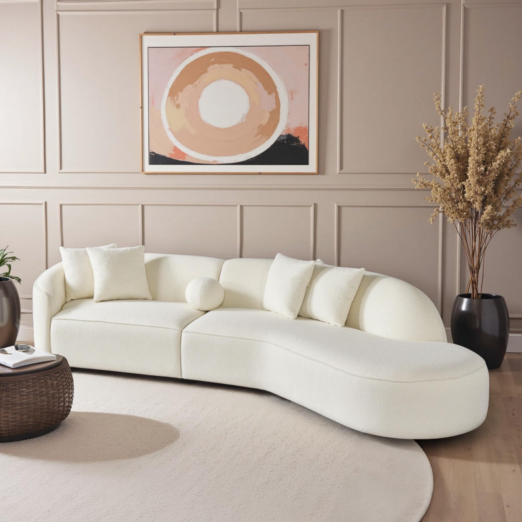 Amazon.com: Alyncasa Japandi Style Modular Sectional Sofa