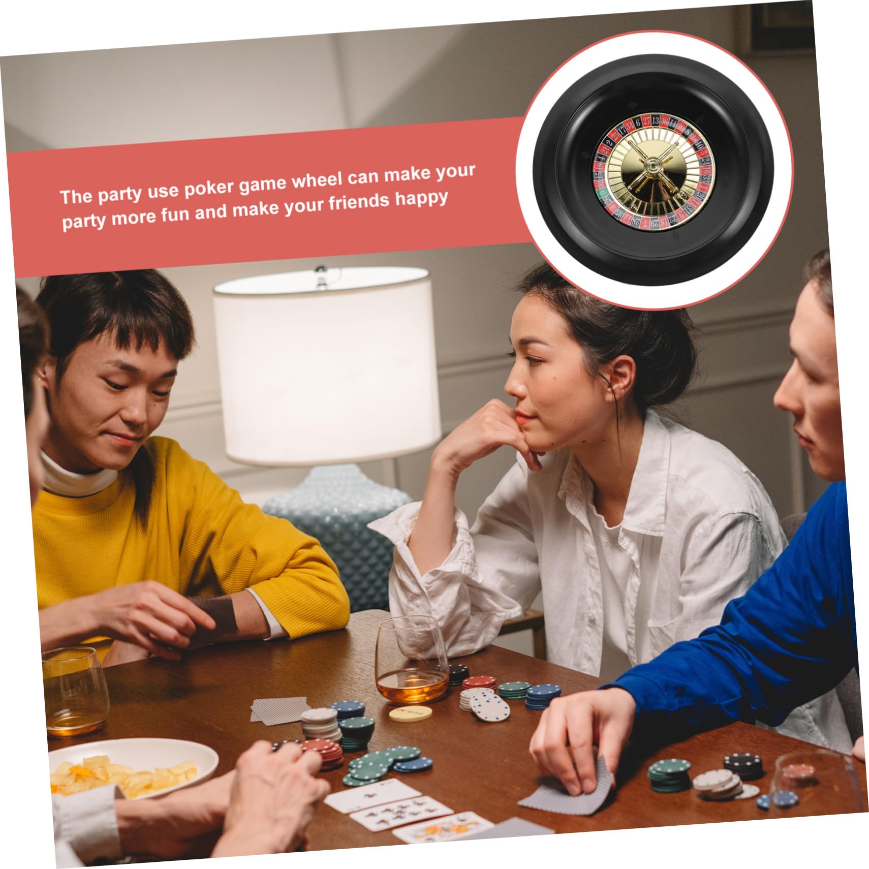 HANABASS Roulette Russa Giradischi digitale Ragno Ruota Gioco Multifunzionale Posare Grande Rouletterad Fai da Te Ruota Rotante Giradischi Ruota Rotante per Bar