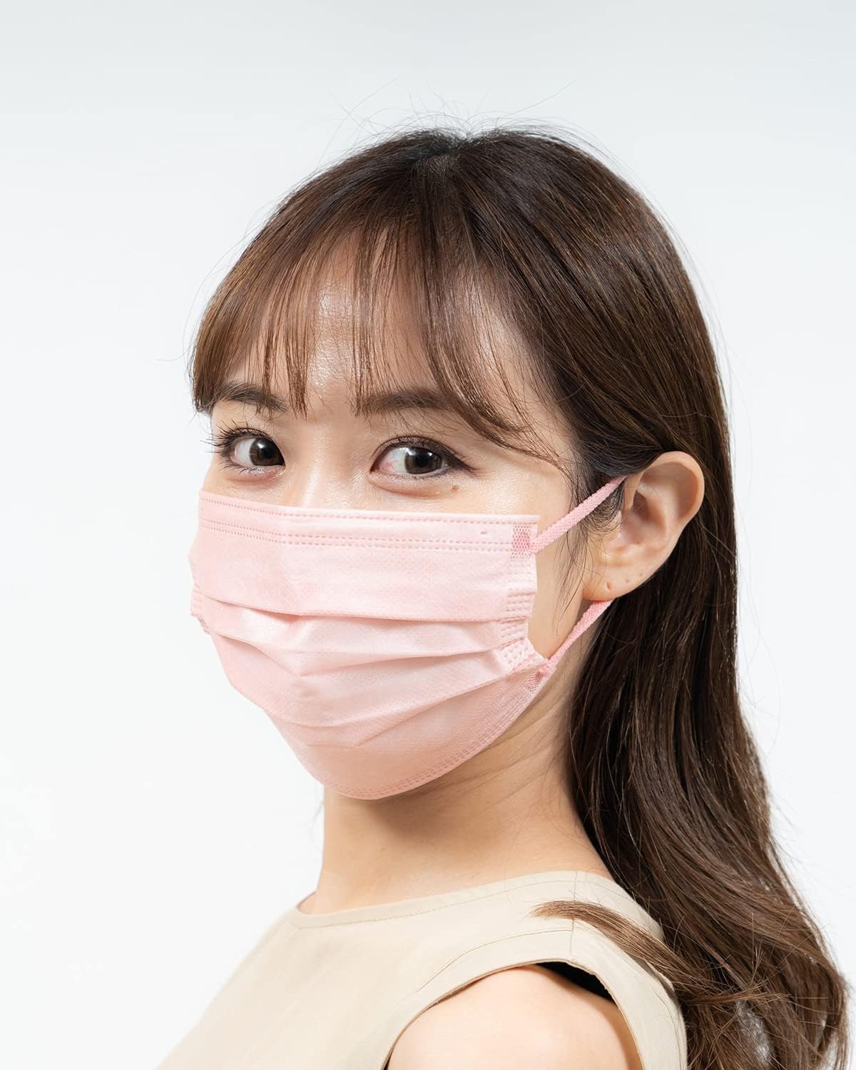 [XPLUS] メイクが崩れにくい小顔マスク P3D立体マスク カラーマスク 息がしやすい 高性能 3D設計 7枚入 ピンク 397-SSKN015 PK