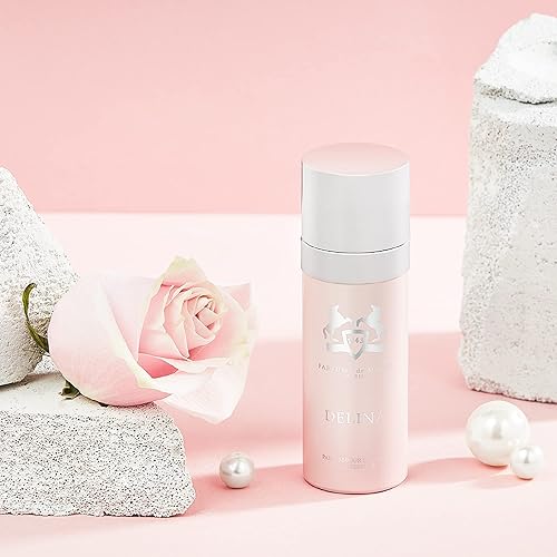 Miniatura 6 de Parfums de Marly - Delina Hair Mist - 2.5 Fl Oz - Ancilares para Mujer - Notas altas Ruibarbo, Lichi, Esencia de bergamota - Notas de corazón Rosa