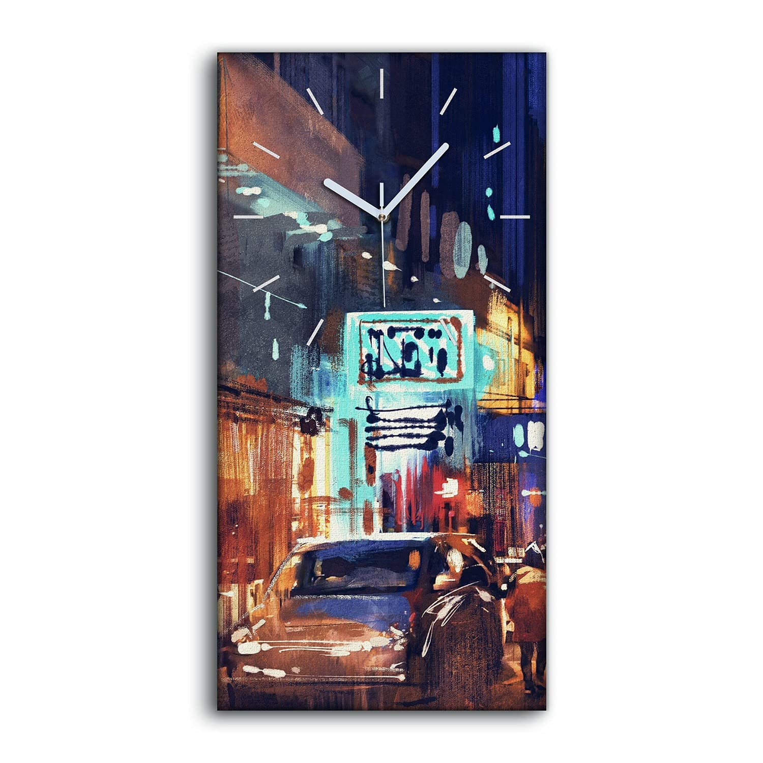 Horloge sur toile art moderne au design urbain de grande qualite