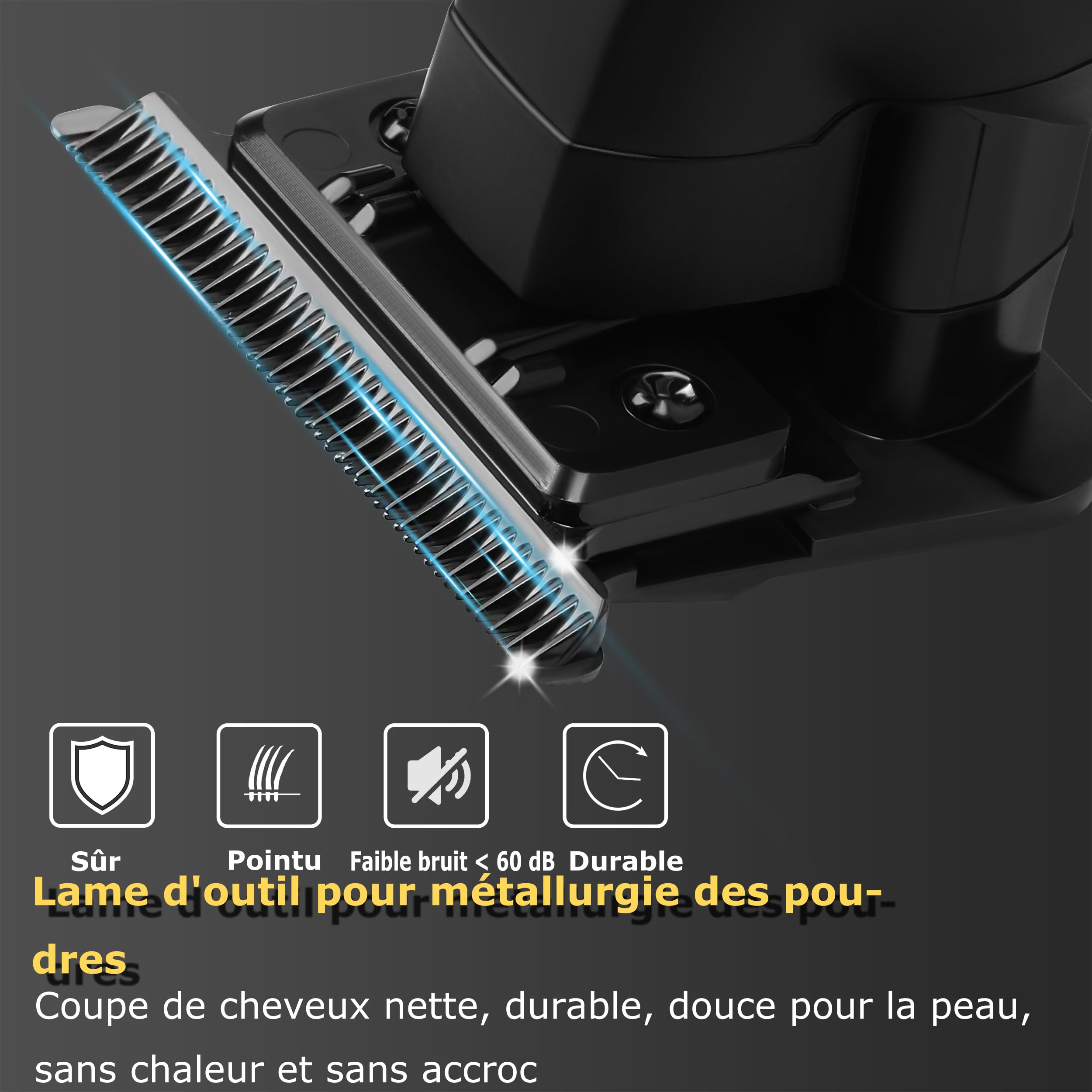 Kemei Rasoir électrique pour homme - Tondeuse à cheveux professionnelle sans fil - Rasoir tête chauve 1102+2299