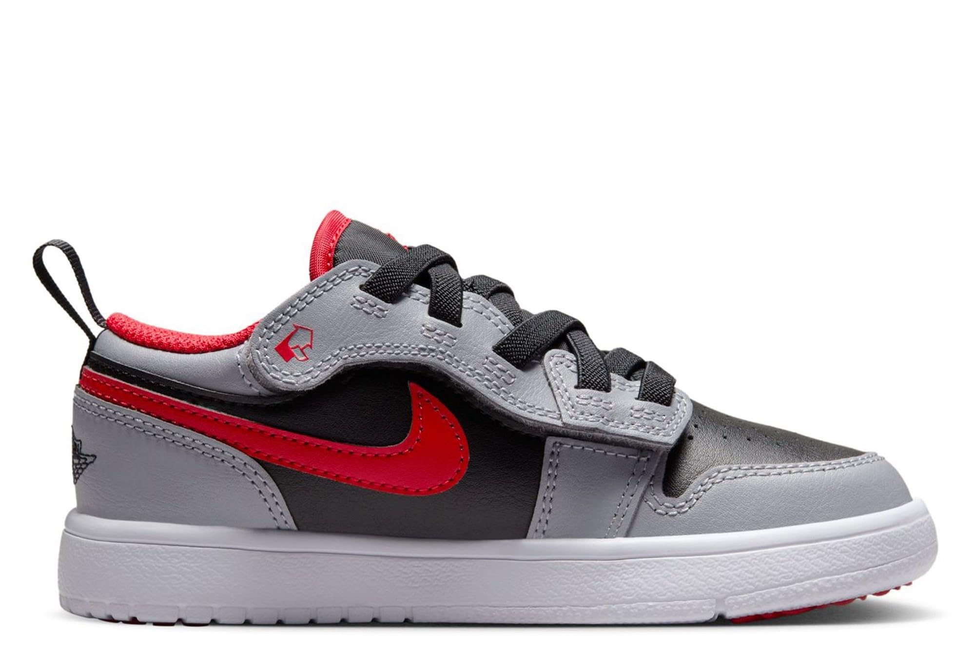 Jordan Little Kid's 1 Low Alt Black/Fire Red-Cement Grey (DR9748 060) - 2.5