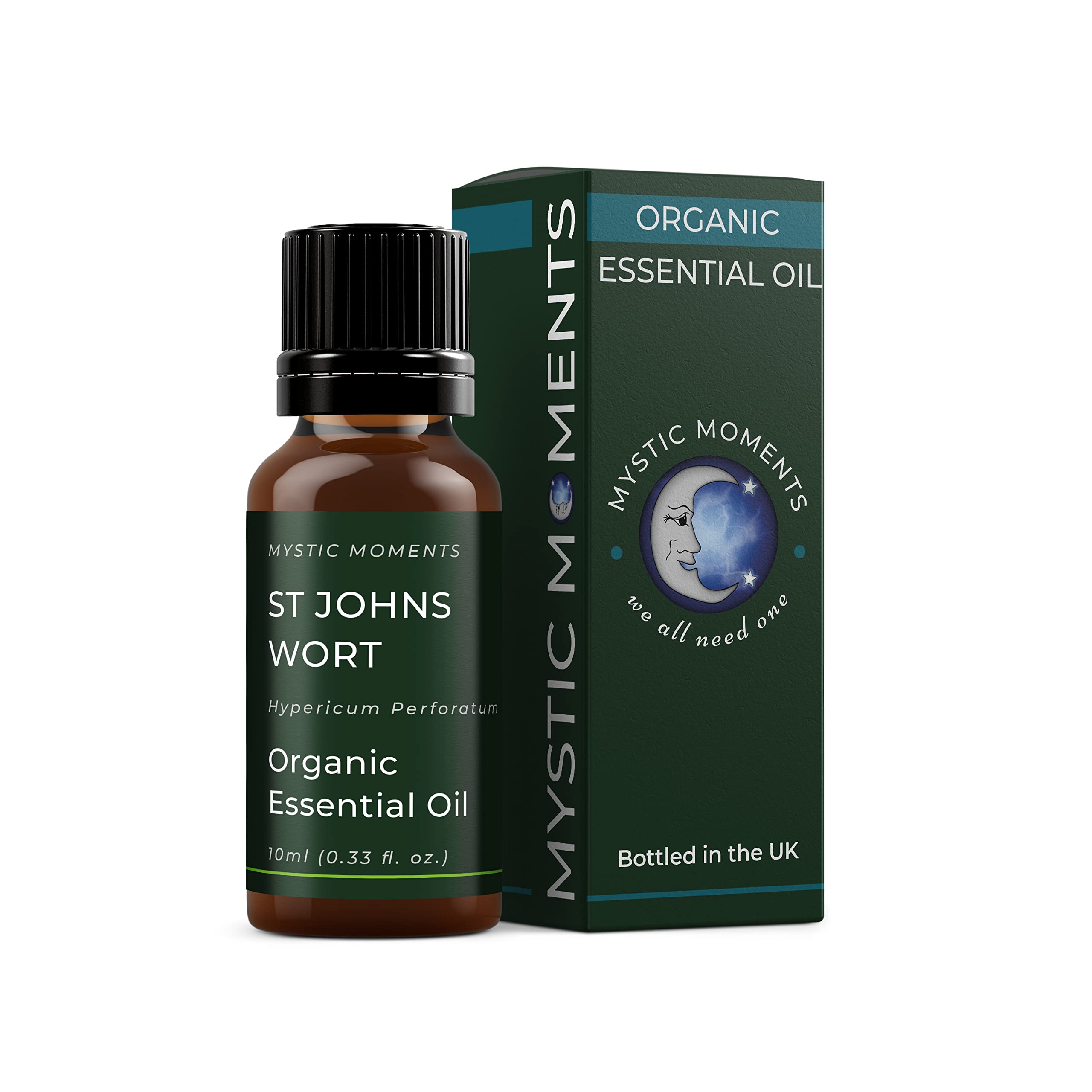Mystic Moments | Huile essentielle biologique de Millepertuis | 10ml | Hypericum perforatum apporte aux diffuseurs, aux mélanges d'huiles et aux formulations parfumées un arôme chaud herbacé.