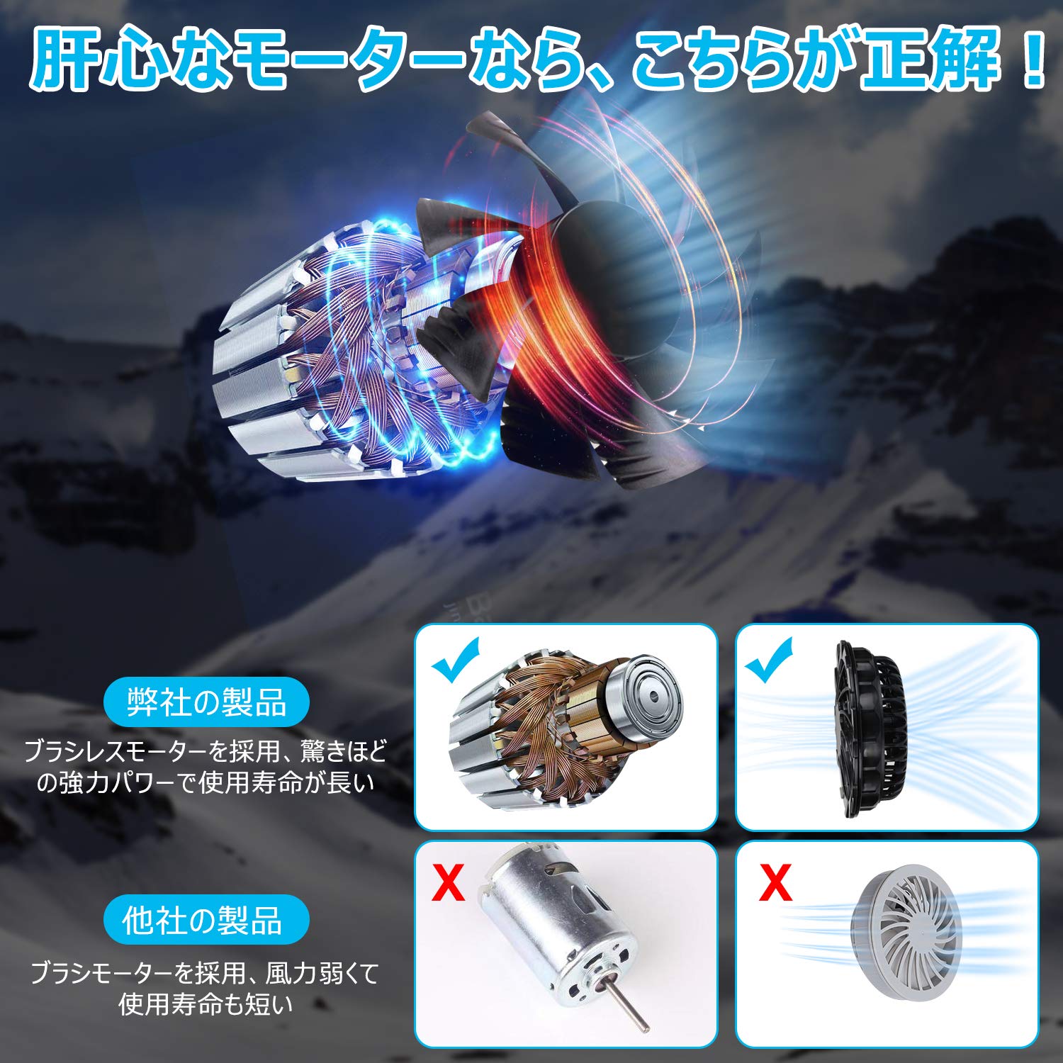 Kogeegoo 空調作業着用ファン バッテリーセット 日本製ブラシレスモーター Amazon.co.jp: Kogeegoo 作業服用ファン ベスト 作業着用 羽9枚
