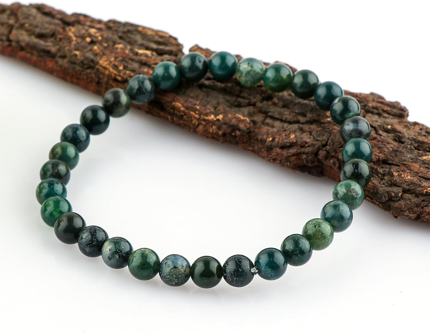 Gemstone Beads Bracelet for Men & Women, Natural Crystal Round Beads Handmade Elastic Bracelet 6+4 Inch Adjustable, 5-7 mm Healing Stone Jewelry - Image 6