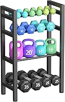 OUTWOLF 4-Tier Adjustable Dumbbell Rack - 800lbs Heavy Duty Home Gym Weight Storage Organizer for Dumbbells & Kettlebells