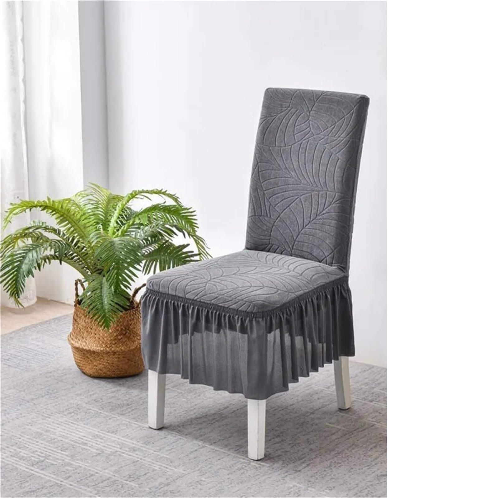 PBTMCD Elastic Chair Skirt Slipcover, Stretchy Carved Dining Cover For Office, Hotel & Wedding Decor(9#,4pcs)