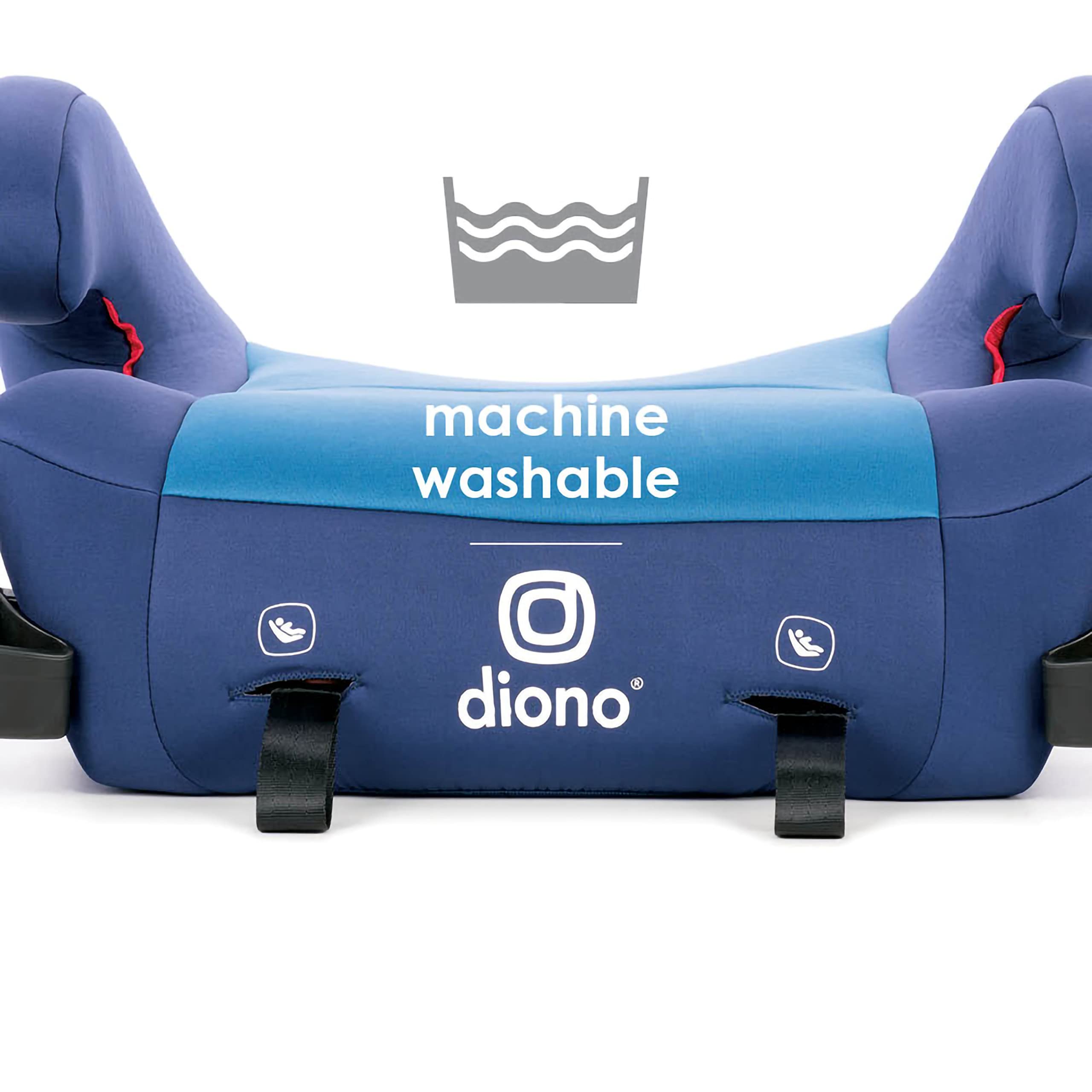Diono Solana XL 2022, Dual Latch Connectors, Lightweight Backless Belt-Positioning Booster Car Seat, 8 Years 1 Booster Seat, Blue