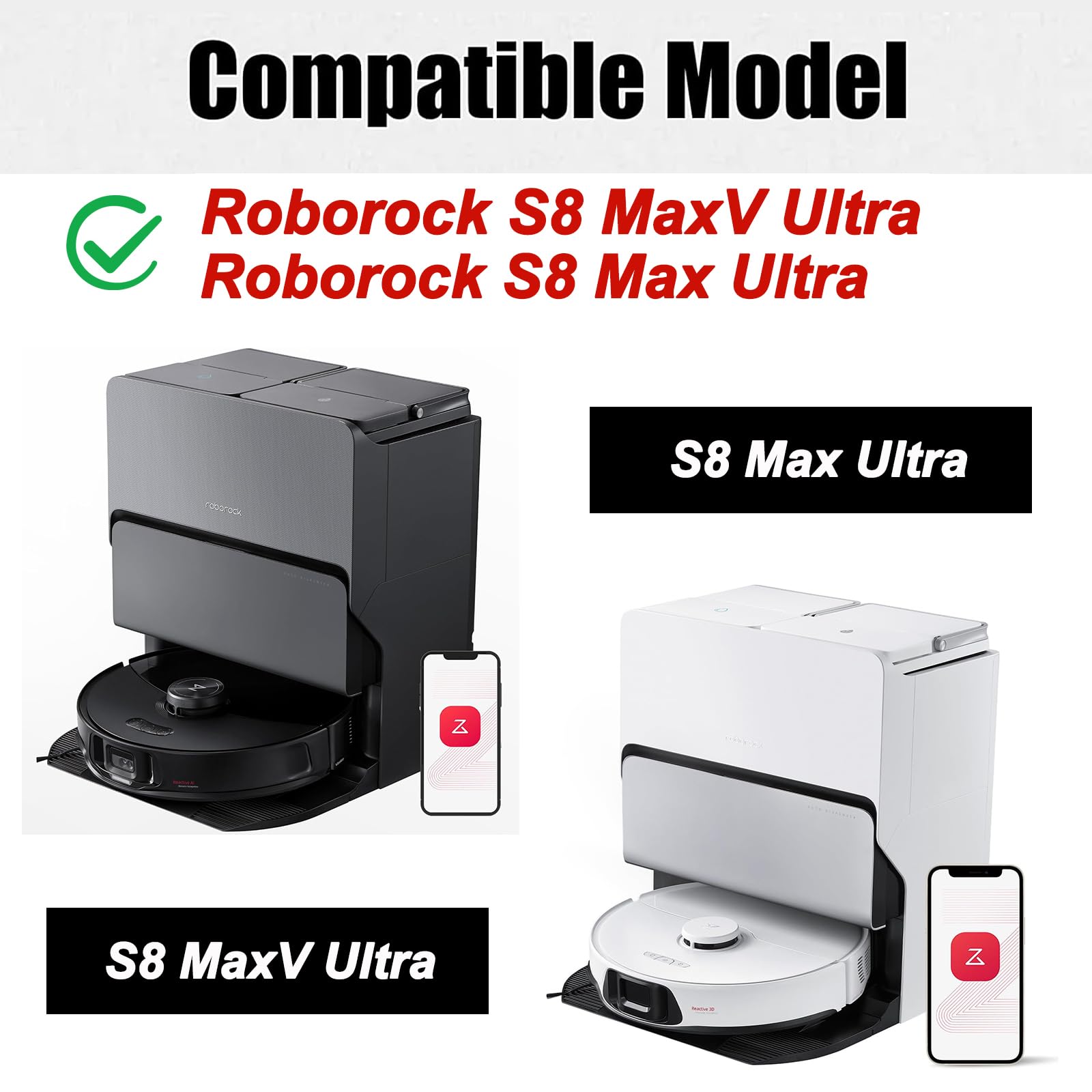 Amazon.co.jp: 8パック洗えるモップ布for Roborock S8 MaxV Ultra S8