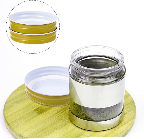Miniatura 6 de SHOWERORO 12 tapas para tarros de masón, tapas doradas para frascos de conserva, tapas genéricas para conservas, tapas de frascos de repuesto