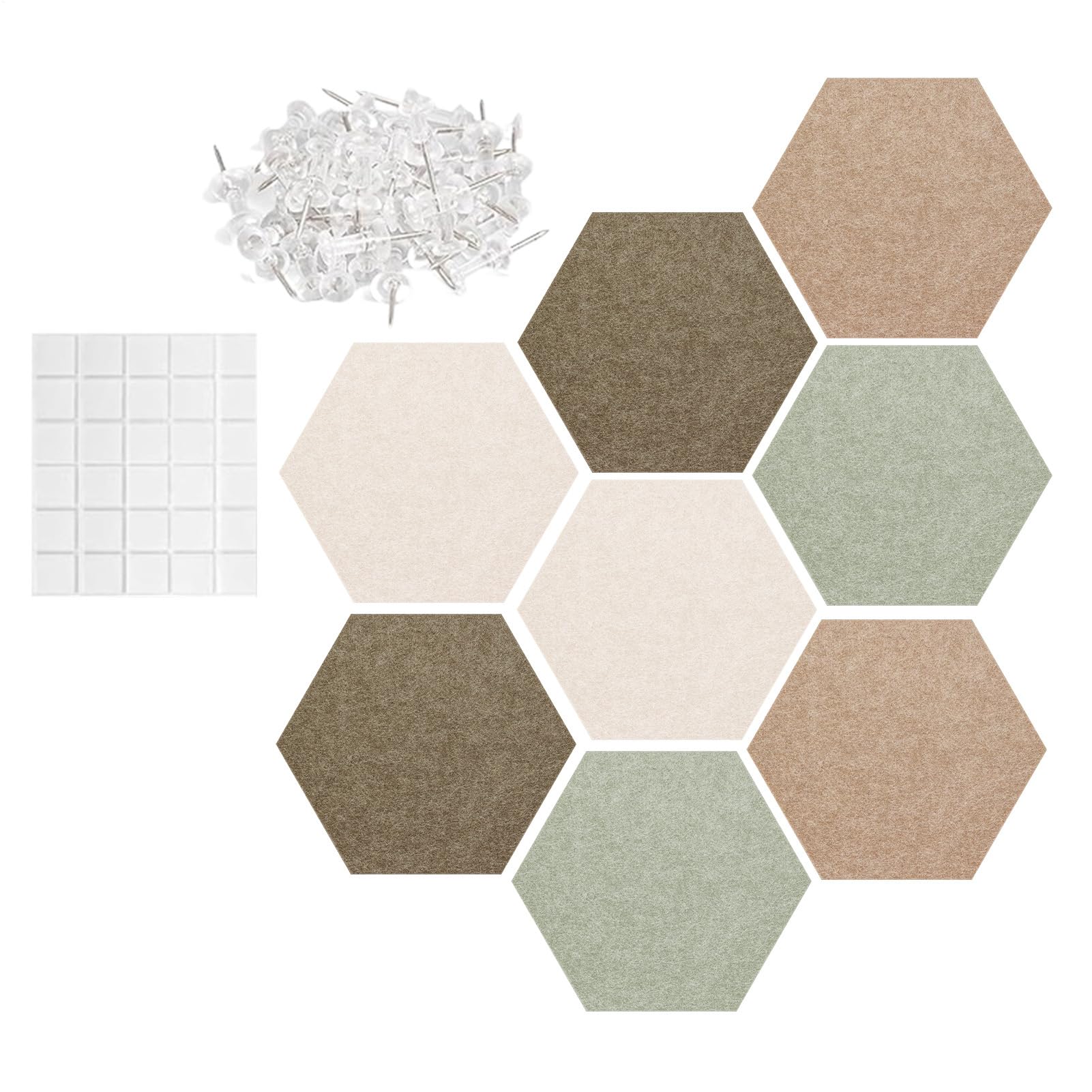 Tableros hexagonales para paredes, juego de decoración estética para el hogar, paneles de tablero acústico con corcho, pantalla multifuncional, tablero de tarjetas fotográficas con forma elegante