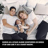 Vista 7 de London Fog Edredón de lunares de sirsaca, individual XL, color blanco