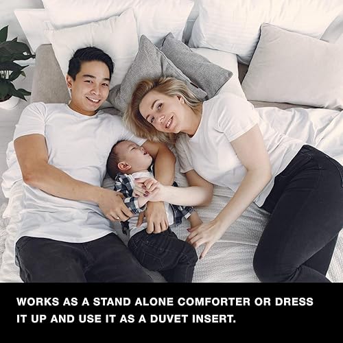 Miniatura 8 de London Fog Edredón de lunares de sirsaca, individual XL, color blanco