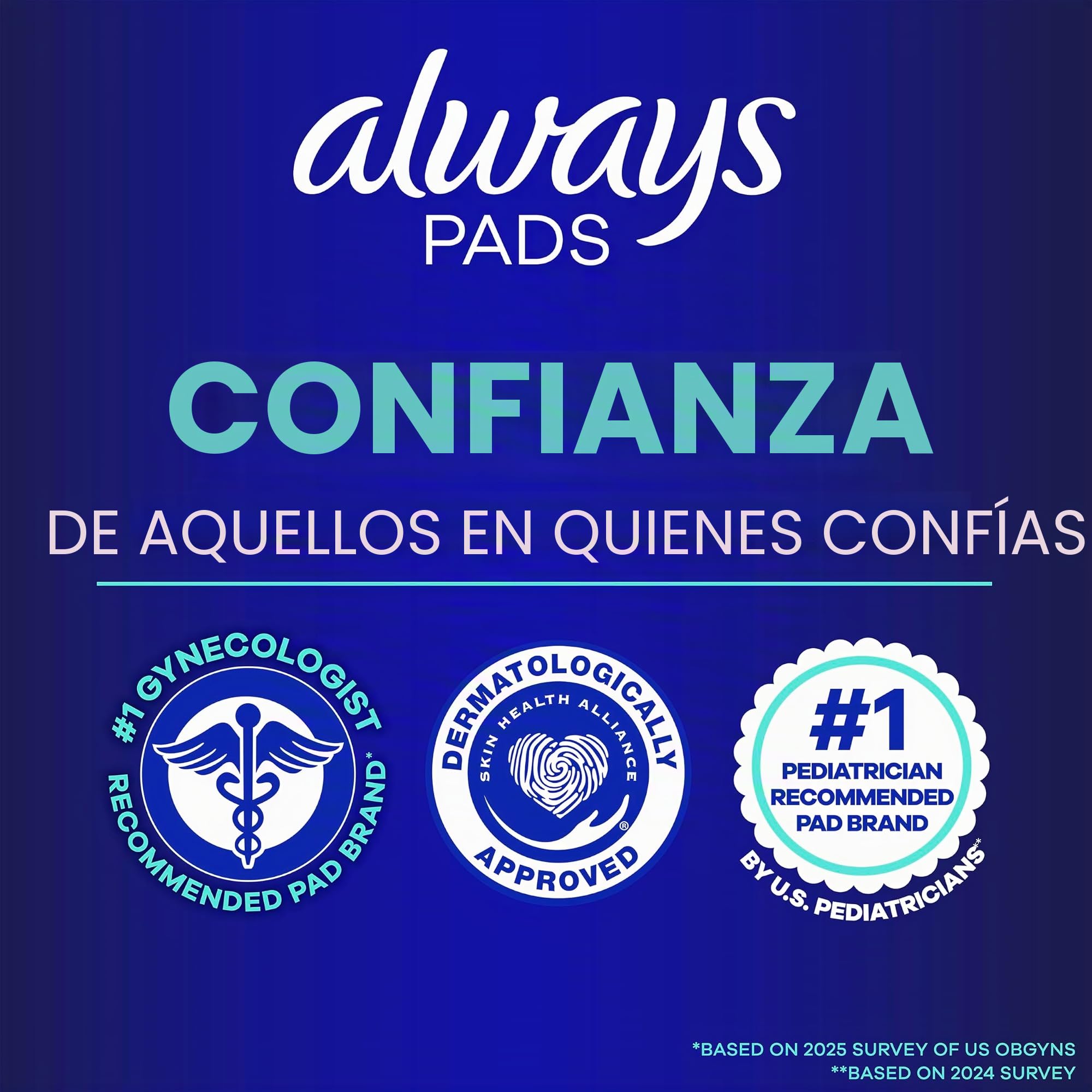 Always Maxi Overnight Pads con alas, tamaño 5, extra pesadas durante la noche, sin perfume, 72 unidades