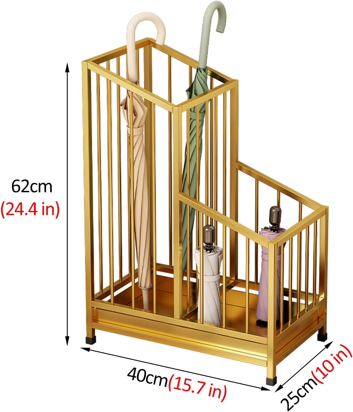 Geometric Metal Umbrella Stand - Large & Small Independent Umbrella Holder for Hallway, Entryway Storage nizer, Space-Saving Home Decor for Rustic Interiors