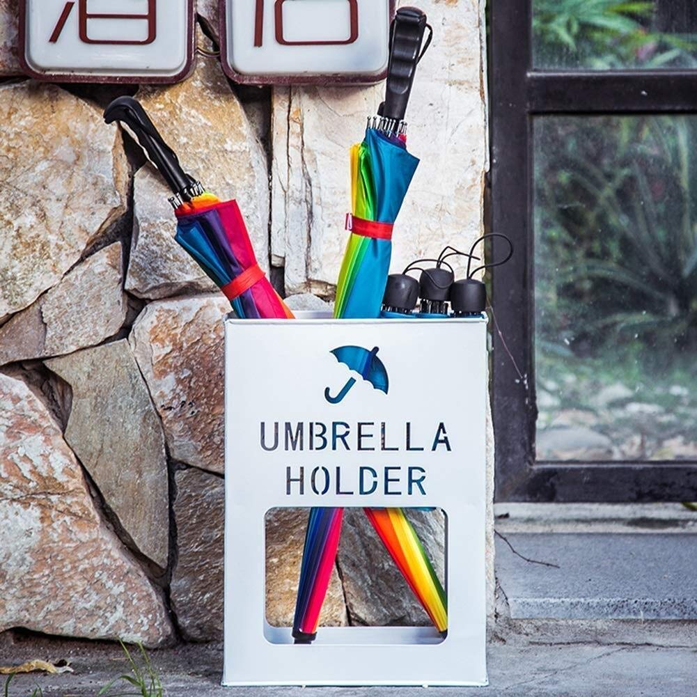 XDLEDMKIZ Umbrella stand with drip tray, continental metal umbrella holder for entryway, office and patio