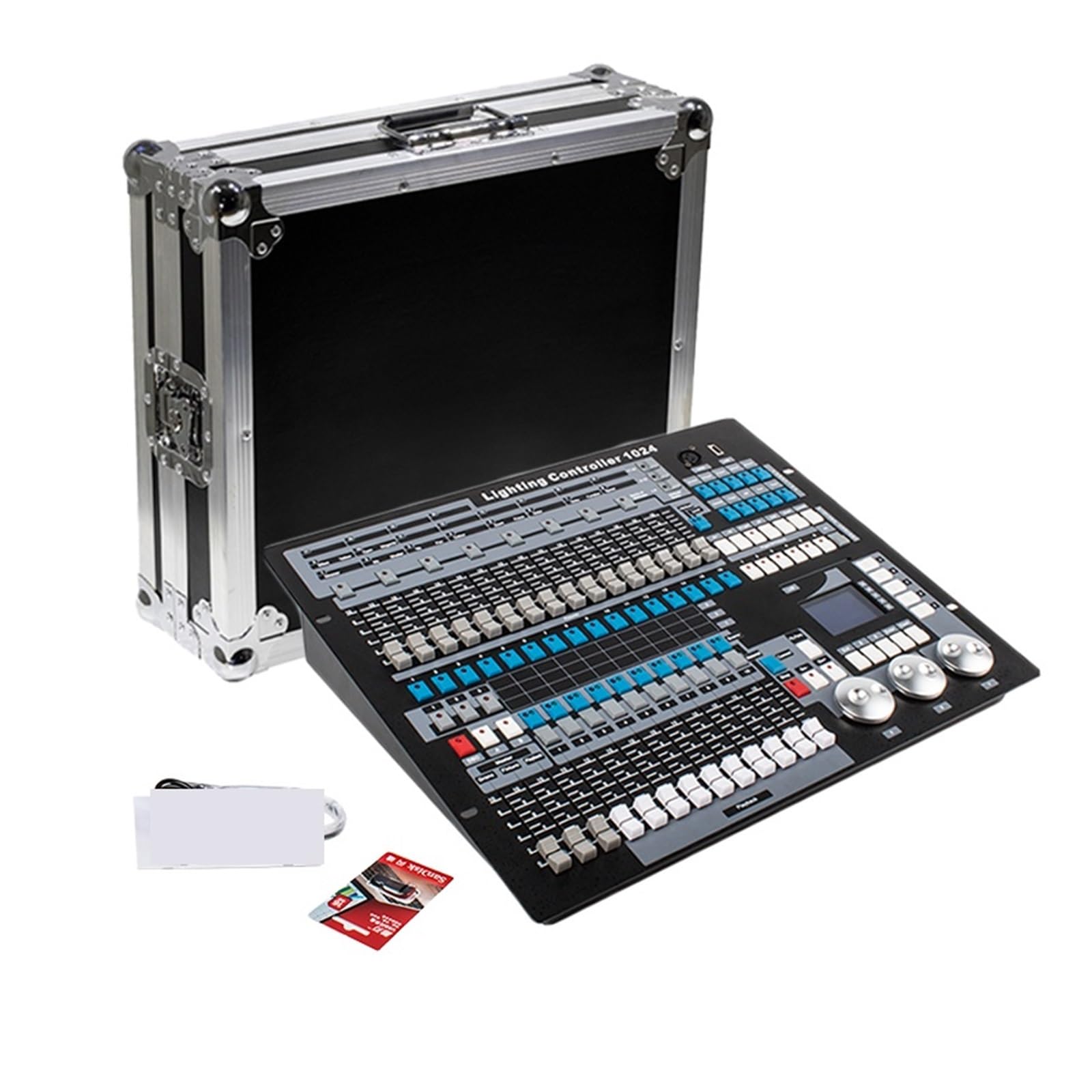 Kontroler DMX, Konsola 1024 z walizką transportową Kontroler DJ-a odpowiedni do ruchomej głowicy oświetleniowej Seria świateł scenicznych Par Light