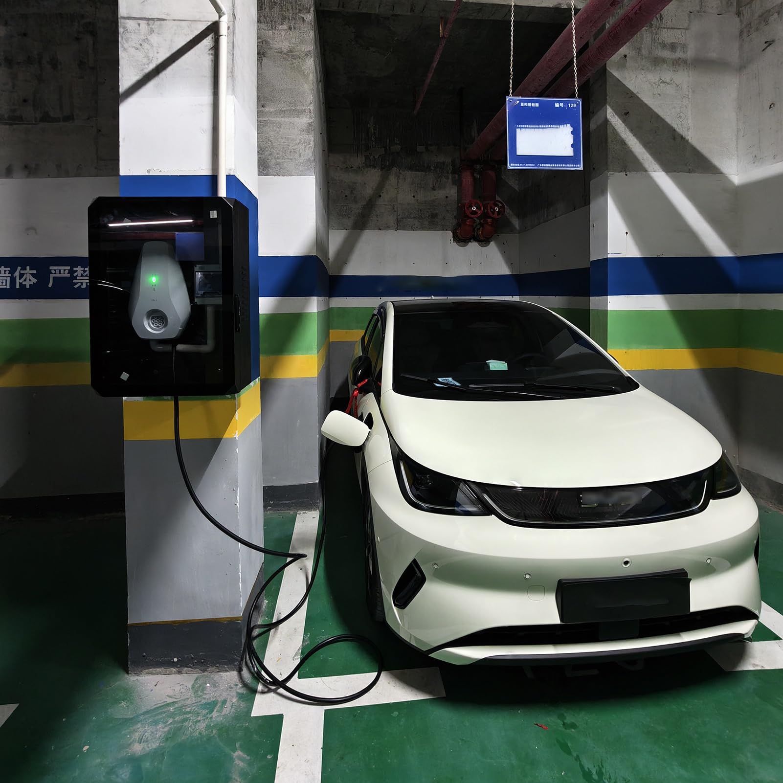 EV Ladestation Halterung Ladekoffer für Elektrofahrzeuge zur Wandmontage, Wasserdichte, Verschließbare Abdeckung für Elektroauto-Ladegeräte, Ladestation für die Garage