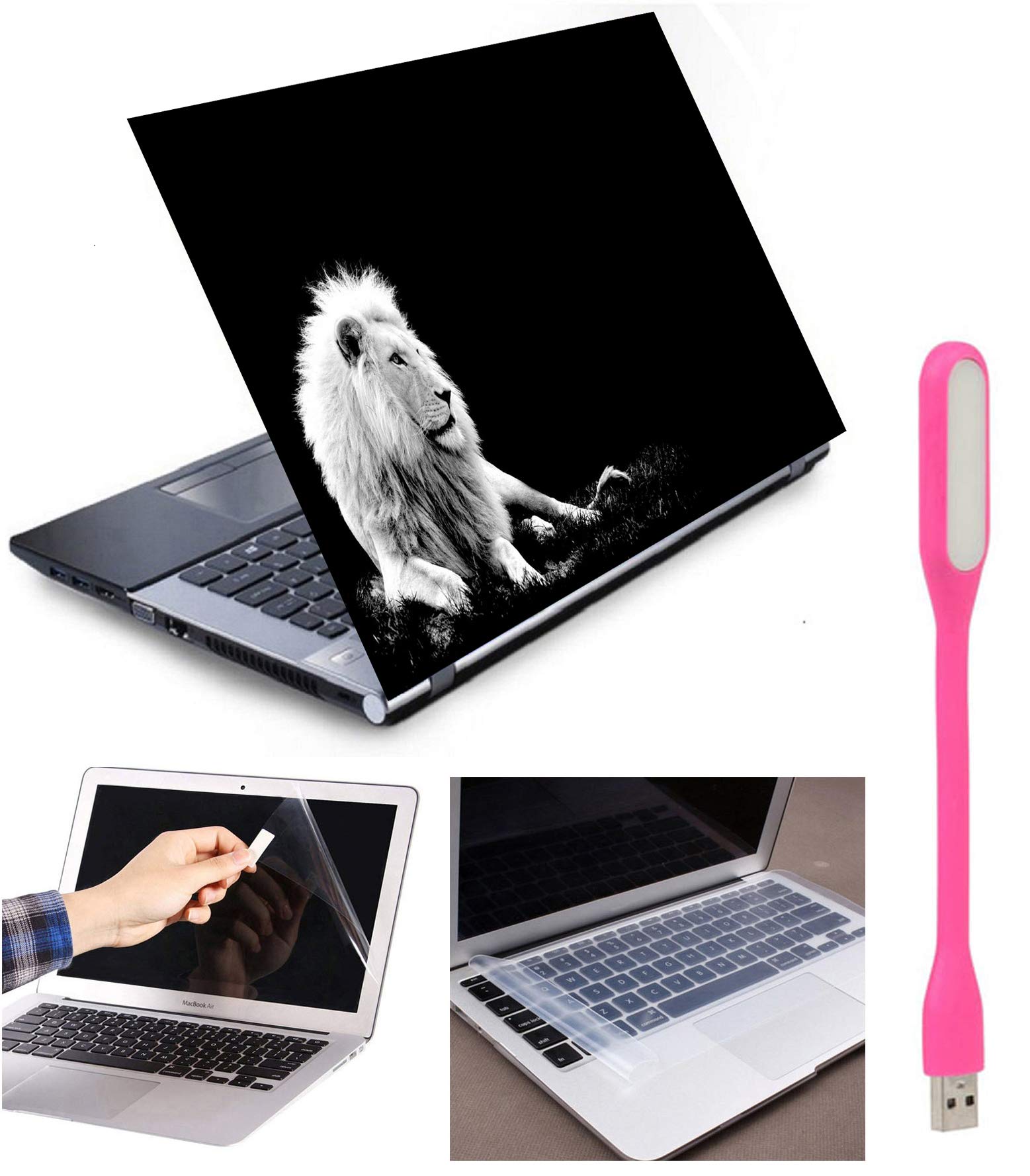 Ramiya 4 in 1 Accessories Combo Kit for 15.6-inch Laptops Decal | Screen Guard | Silicone Keyboard Protector | and USB LED Light All Models (Upto) Size : 15.6"x 10.1" (B0855ZYB4W) Amazon Price History, Amazon Price Tracker