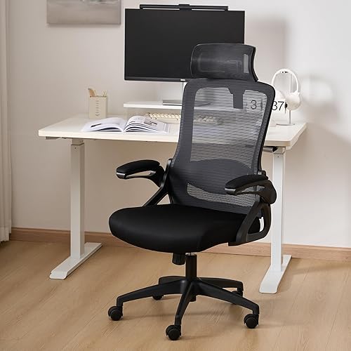 Silla ergonómica de escritorio de oficina con ruedas, sillas de trabajo de computadora con respaldo alto, silla de escritorio giratoria de malla