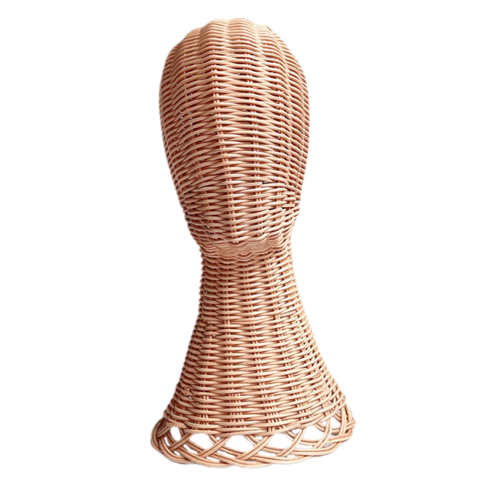 Healvian présentoir à chapeaux en rotin : support mannequin de haute qualité
