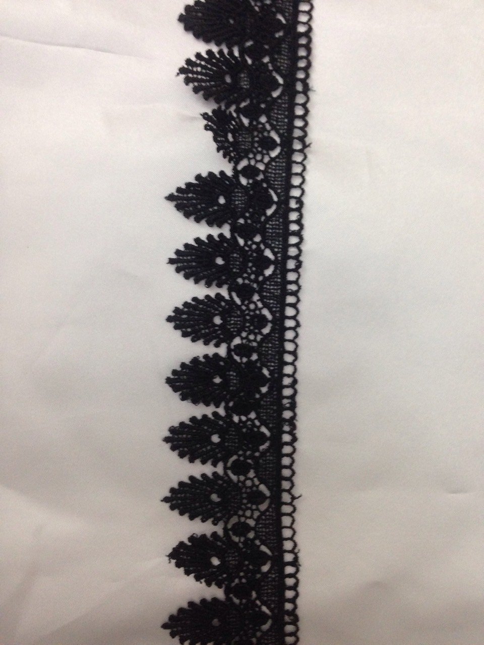 1 Yard BEAUTIFUL GUIPURE/VENISE Lace Edging Applique 2" wide Black.