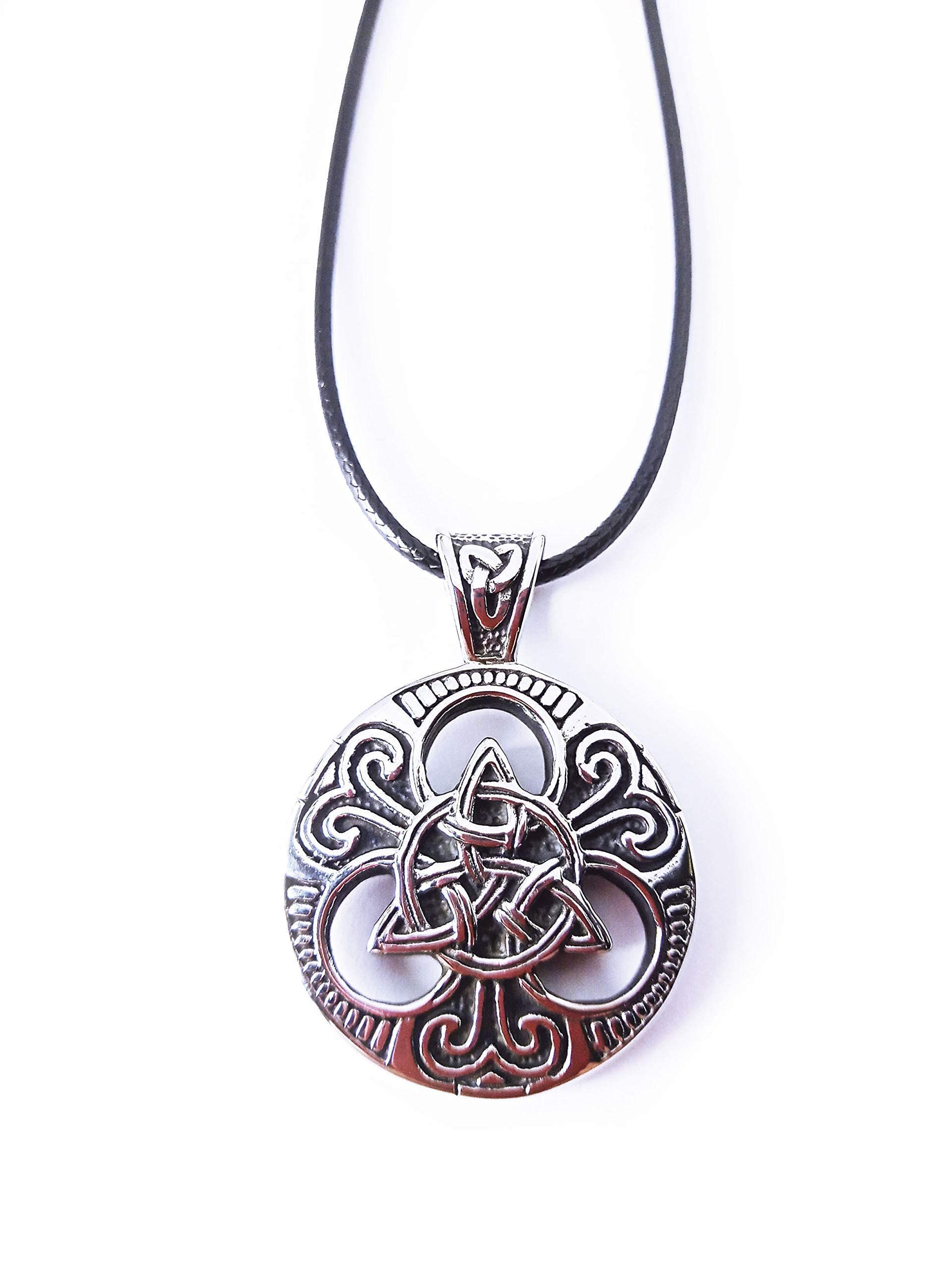 Simboliks Colgante celta, Símbolo vikingo. Nudo celta de acero inoxidable, Regalo hombre, Collar con el Nudo Sin Fin, Druida, Talismán, Amuleto celta, Regalo cumpleaños, Collar regalo espiritual