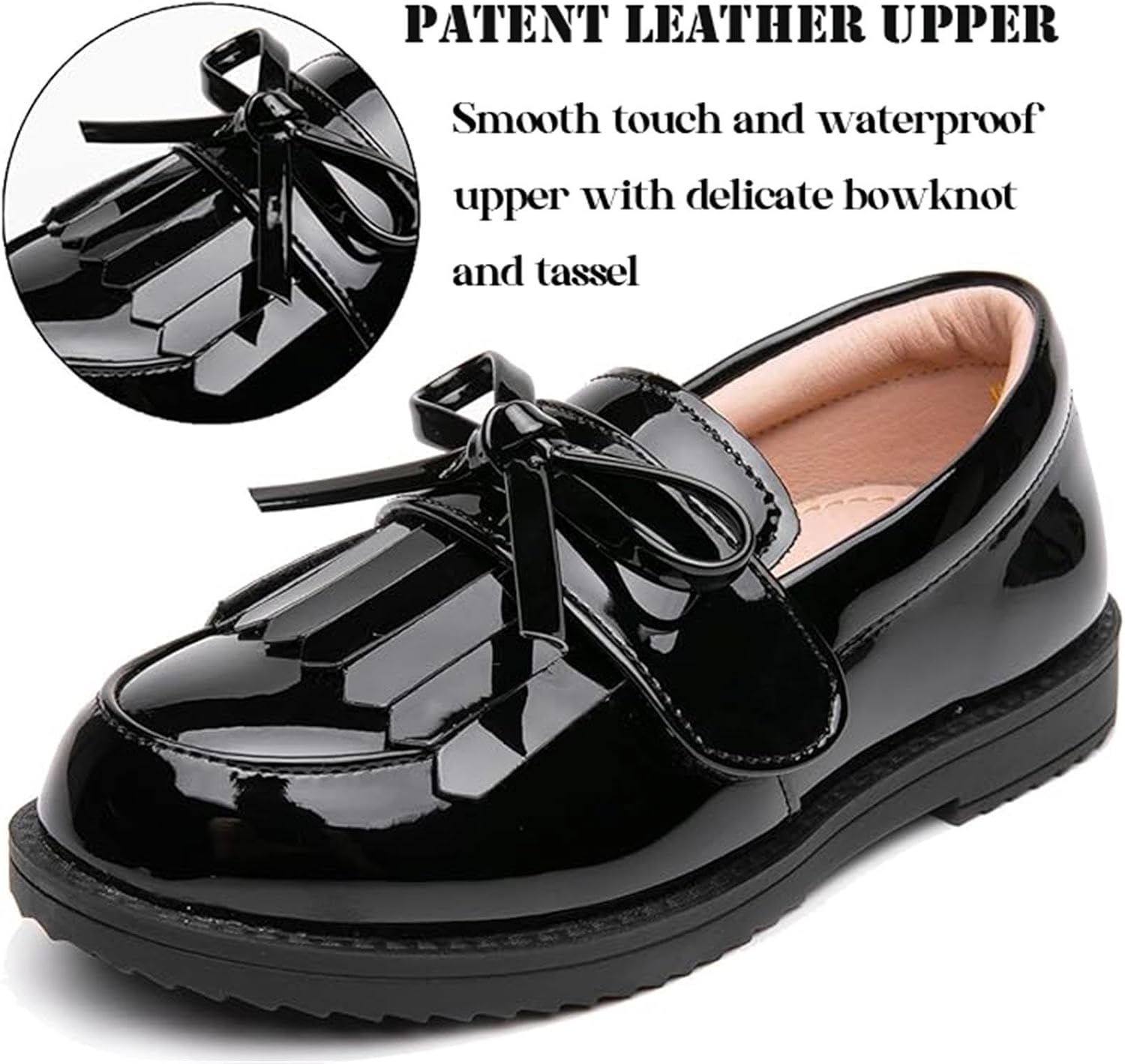 PPXID Girl's British Style School Uniform Shoes Princess Performance Oxford Shoes