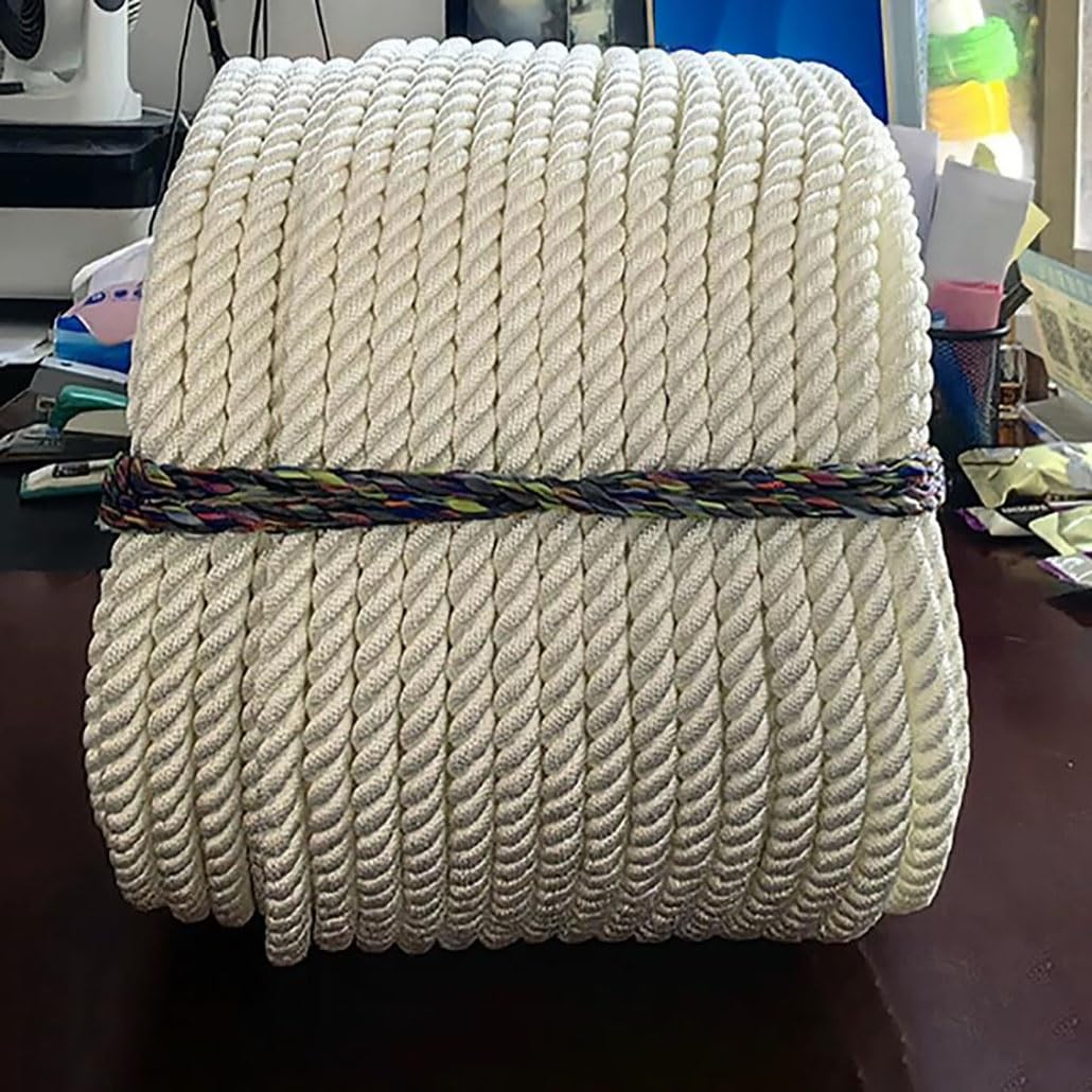 Lina poliestrowa, White Polyester Rope 10-20mm 10-60m