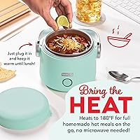 Vista 2 de DASH Hot2Go™ Calentador de alimentos personal (20 onzas) - Aqua