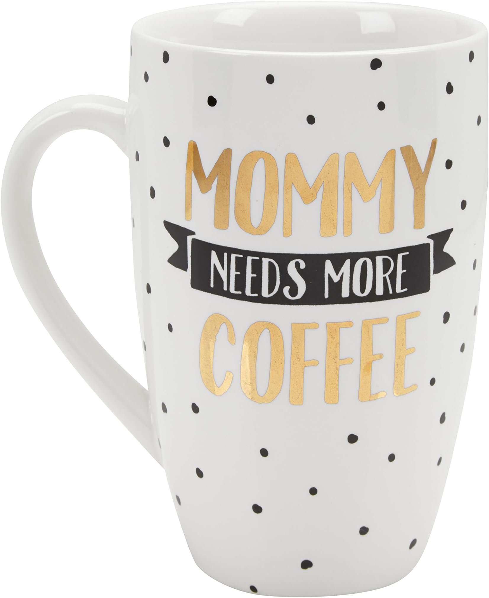 Pearhead Mommy Needs More Coffee Giftable Mug, White