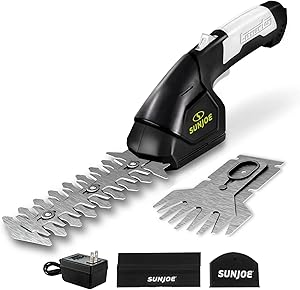 Sun Joe HJ604C 7.2-Volt Cordless Grass Shears and Trimmer, Charger and Battery Included