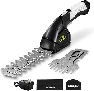 Sun Joe HJ604C 7.2V Cordless 2-in-1 Grass Shears & Hedge Trimmer - Lightweight Battery Lawn Tool w/Charger