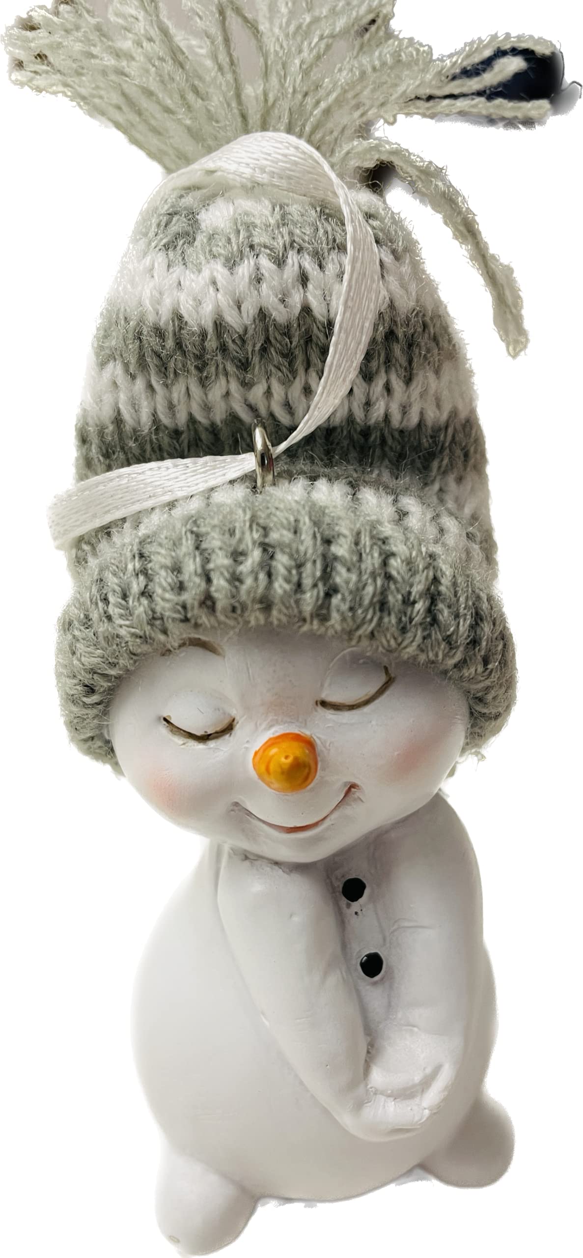 khevga Christmas Decoration Figures Snowman Pendant Grey in Set of 4, Grey Hanging - Image 4