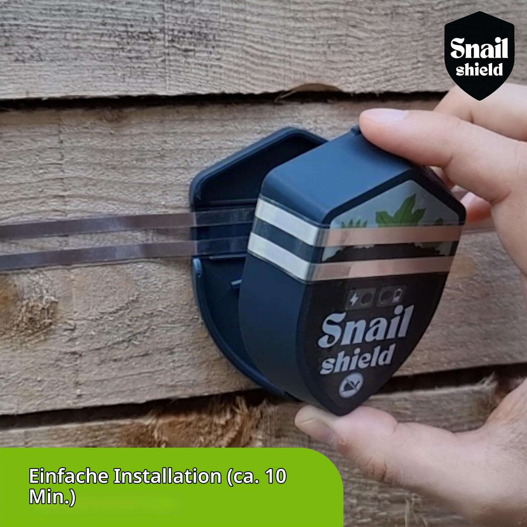 Snail Shield - 2X Schneckenzaun Elektrisch Set für Hochbeet mit 3X 11m Zaunband, Schneckenschutz für Gärten, Gemüsebeet, Pflanzen, Einfache Installation, verbesserte Software 2026