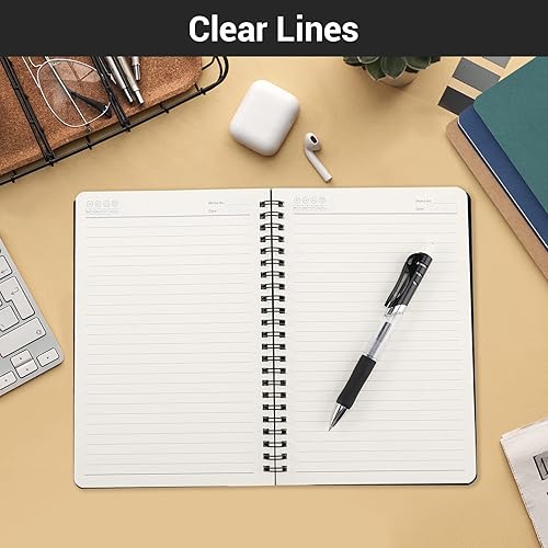 Miniatura 7 de EUSOAR - Cuaderno rayado A5 con espiral, para escritura, viajes, notas, diario, bocetos, para estudiantes, oficina, negocios, tapa de 6 colores,