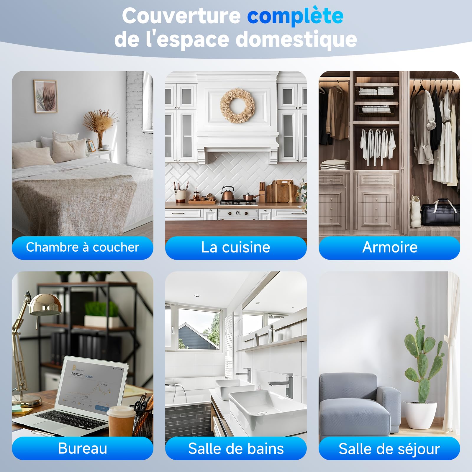 Déshumidificateurs électriques 2,7 L pour la maison, déshumidificateur pour chambre, silencieux et à commandes tactiles. (gris1150 ml/24 h)