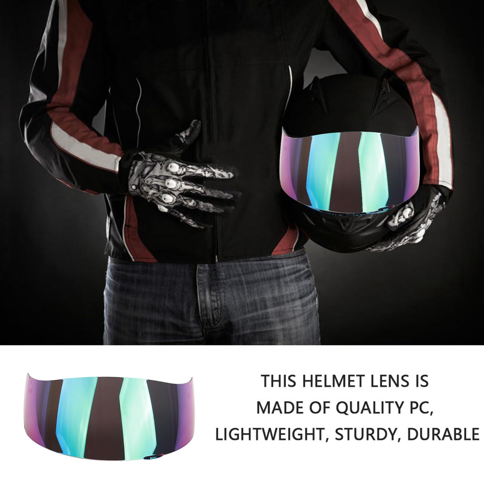 Motorcycle Helmet Lens, Tinted Visor Motorcycle Helmet Lens Windshield Replacement for AGV K5 K3SV (Multicolor)
