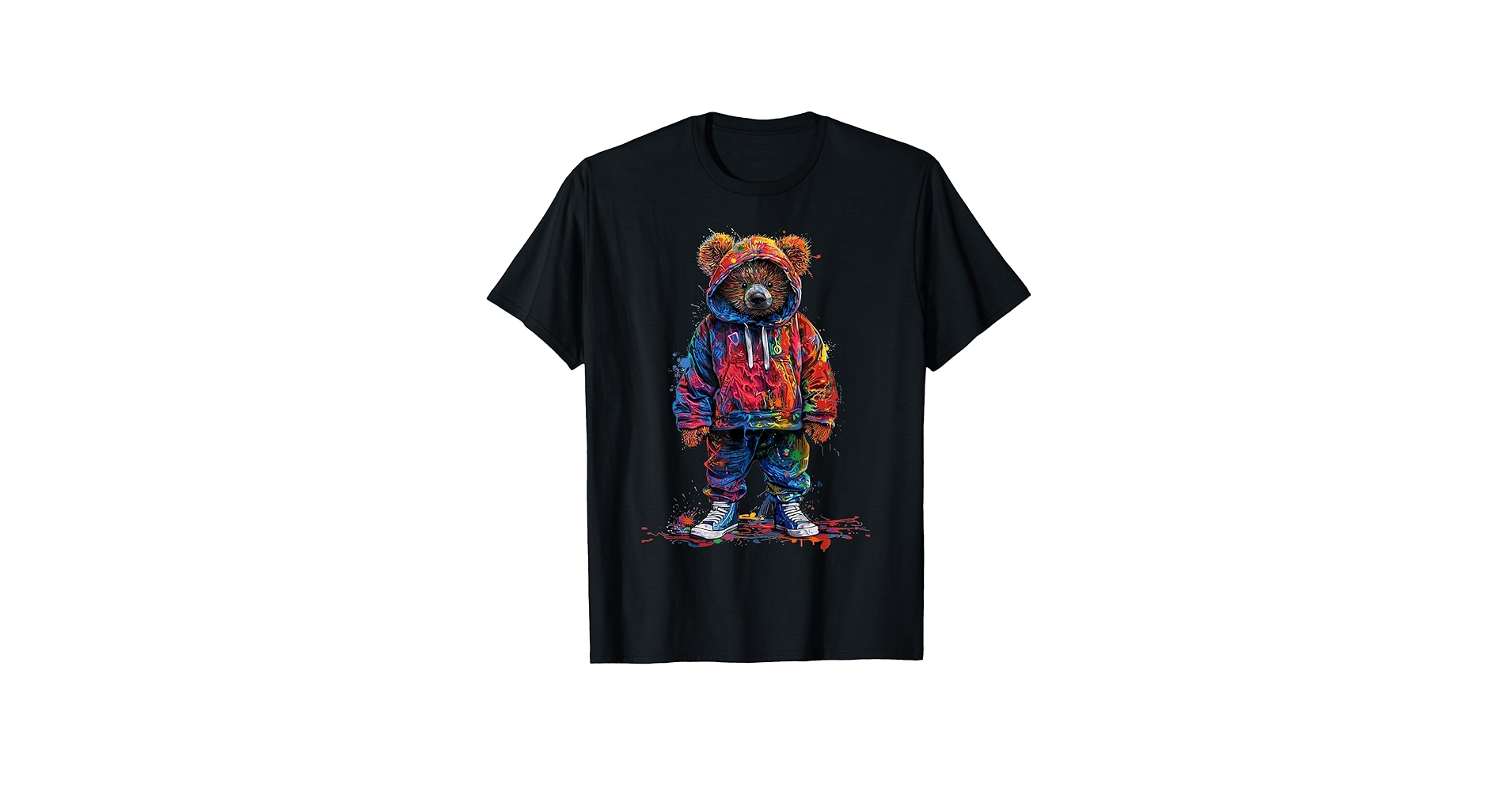 Amazon.com: Colorful Teddy Bear Men Women Kids Hip Hop T