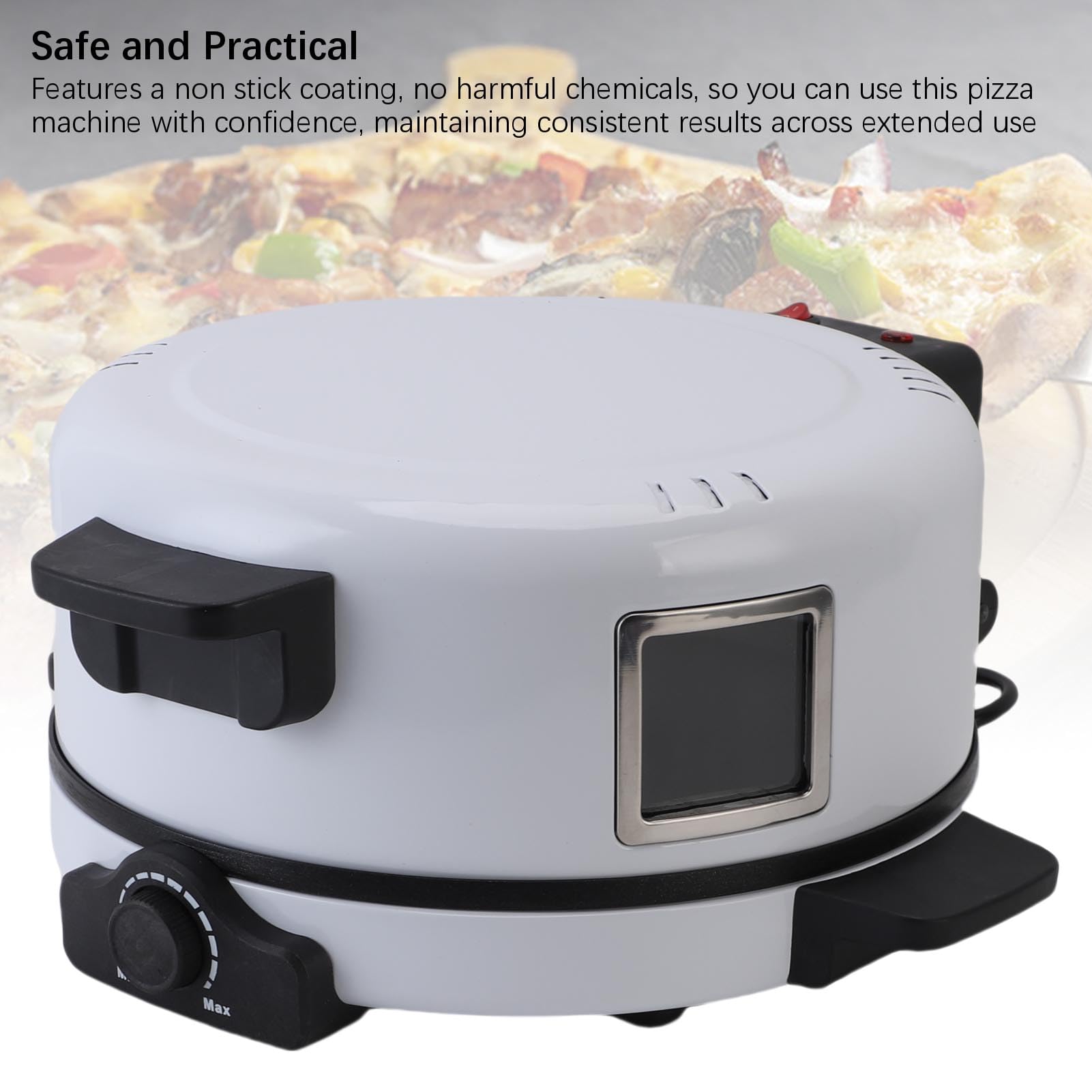 Generic Pizza Maker 2000W Calefacción Rápida Cubr Riqueza Máquina de Horno de Horno para Familia Use SUS y Material de Aleación de Aluminio (Enchufe de la UE)