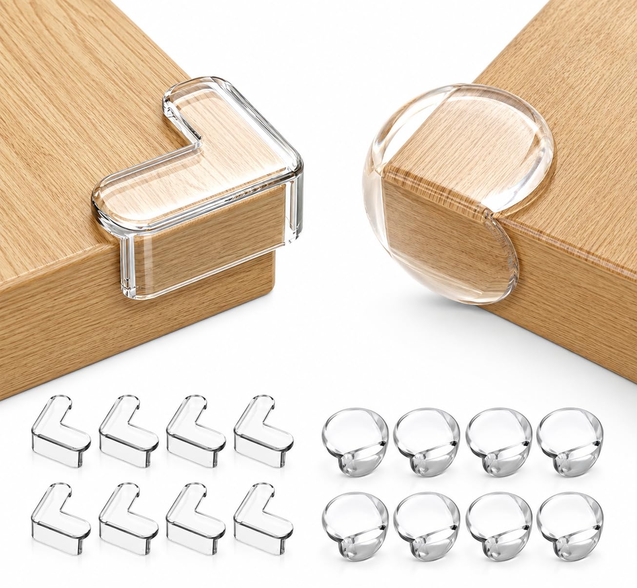 Toughhub Transparent Baby Corner Protectors Pack Of 14, Clear Corner Guards | Soft Pvc Corner Cushions For Furniture Edges | Protective Corner Covers For Tables