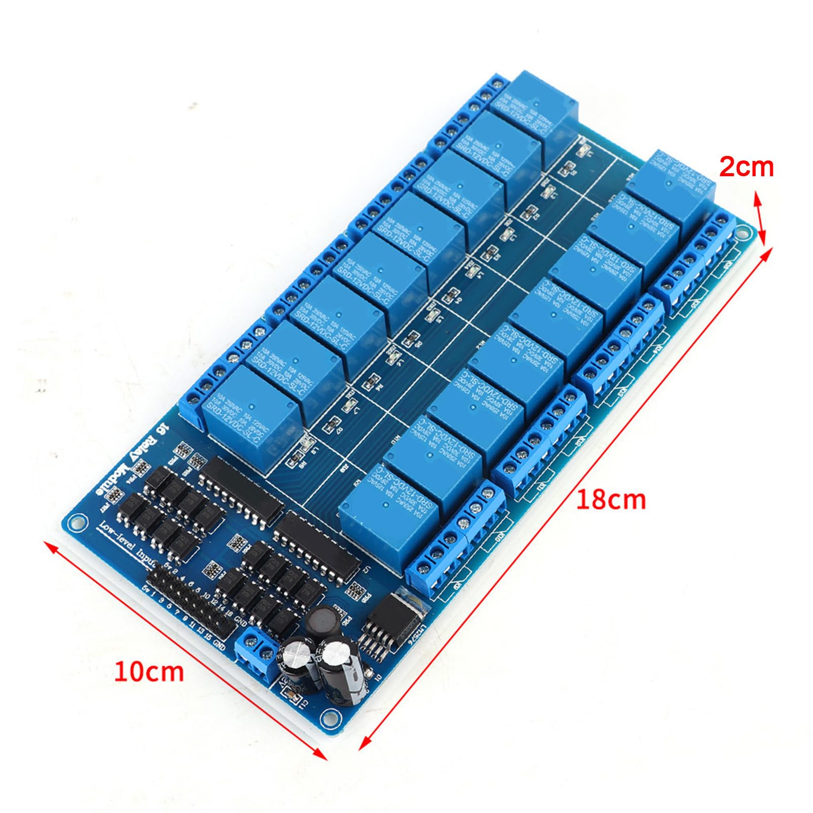 Jeanoko Port RJ45 + Serveur Web de Réseau de Module de Commande Ethernet de Relais 16 Canaux pour Contrôler les Lumières