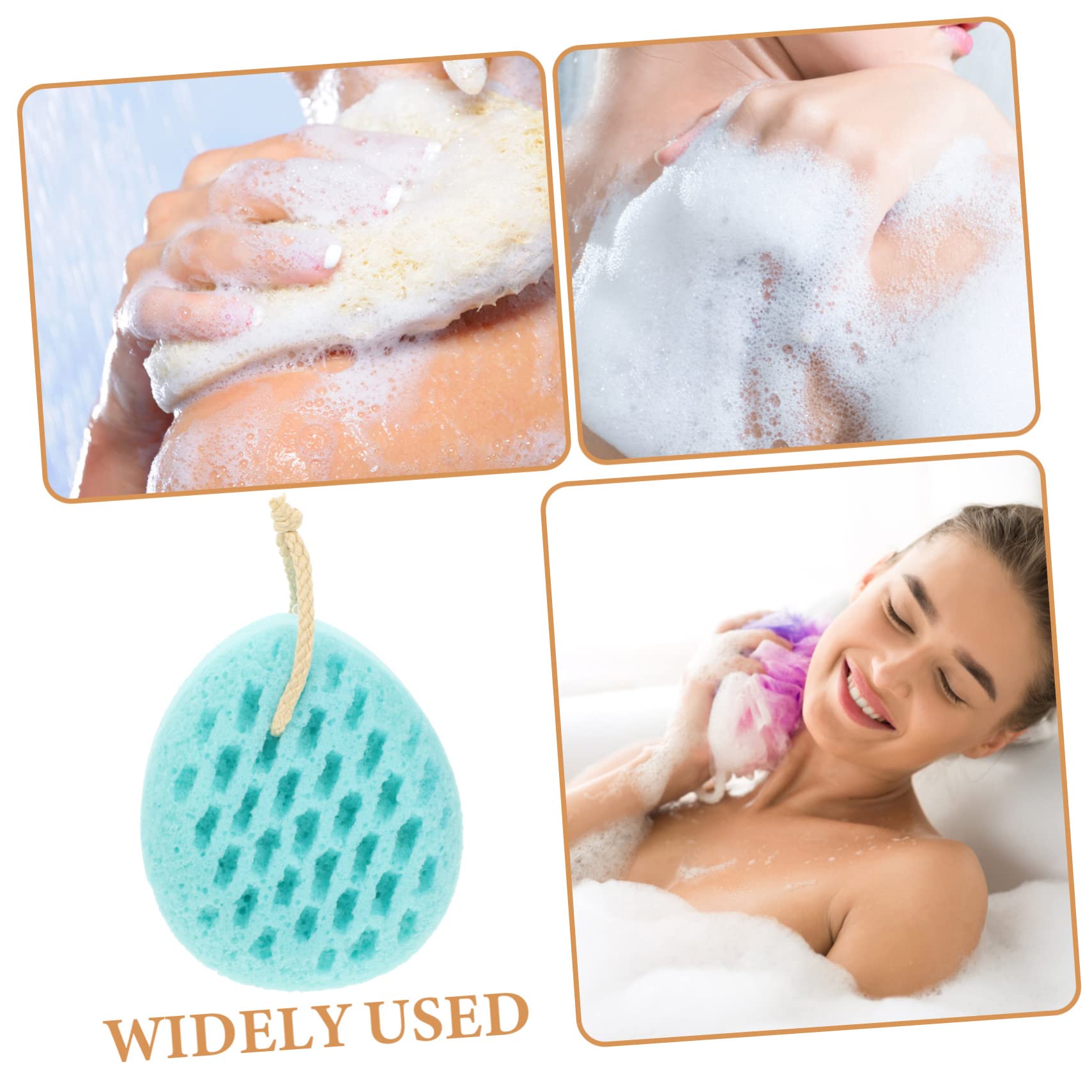 DOITOOL 4piezas Esponja De y Reutilizable Esponja Exfoliante Para Baño Para Limpieza Profunda y Rica Frutal