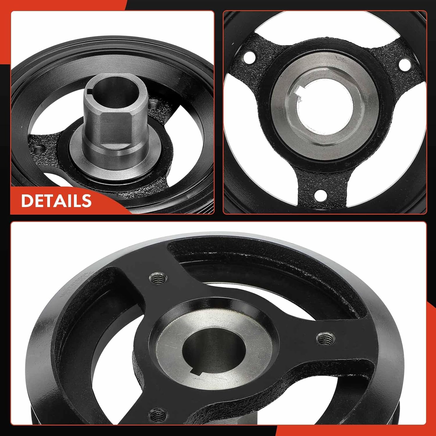 A-Premium Engine Harmonic Balancer Pulley Compatible with Buick LaCrosse 2010, Verano 2013, Regal 2011-2015, Allure 2010 & Chevrolet Captiva Sport 2012-2015, HHR 2010, Cobalt & Saab 9-5 & Saturn Ion