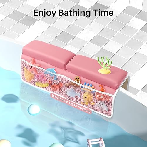 Miniatura 7 de Juego de rodilleras y coderas de baño para bebé, sin olor, 1.6 pulgadas de grosor, secado rápido, almohadilla para rodillas para bañera con juguetes