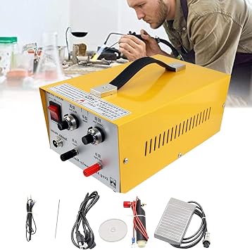 Permanent Jewelry Welder Kit, 400WJewelry Welder Kit Handheld Spot Welder Pulse Sparkle Spot Welder Jewelry Spot Welding Machine for Gold Silver Platinum,220V
